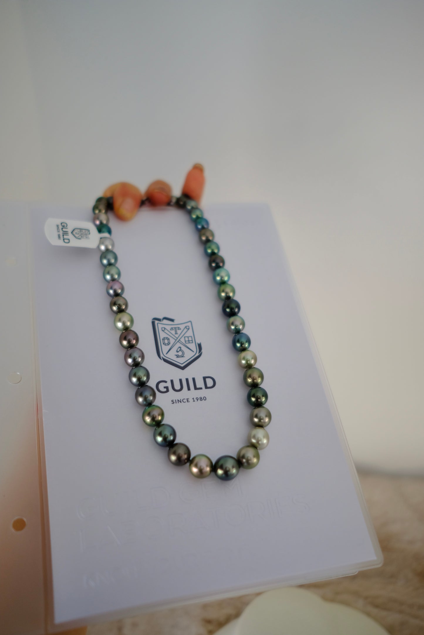 Tahitian Platinum Gray Necklace, 8.7-12mm, Pearl Necklace, GUILD Certificate