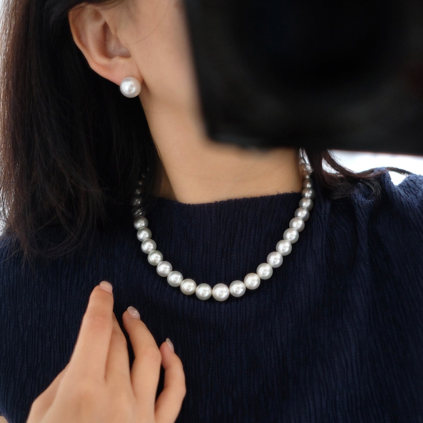 White South Sea Pearl Necklace, 9.1-11.7mm, Pearls Necklace, Aurora Venus