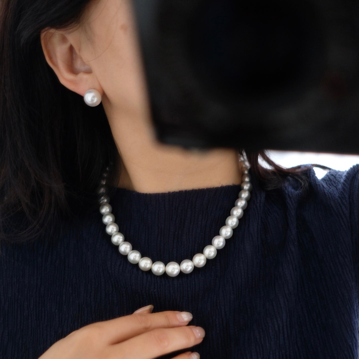 White South Sea Pearl Necklace, 9.1-11.7mm, Pearls Necklace, Aurora Venus