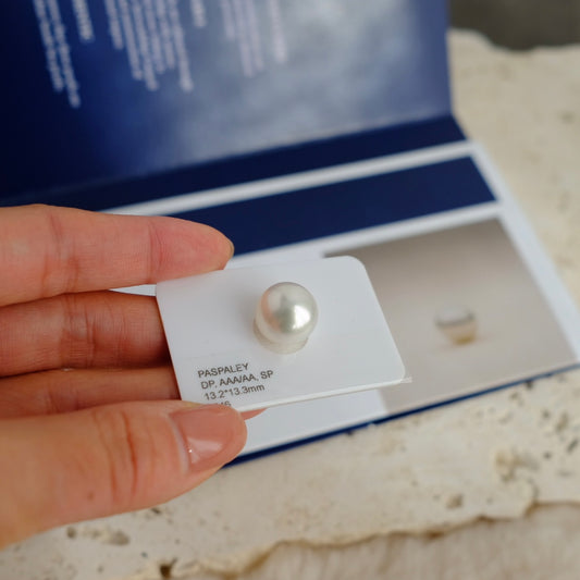 White South Sea Loose Pearl, Single Drop 13.2*13.3mm, PASPALEY