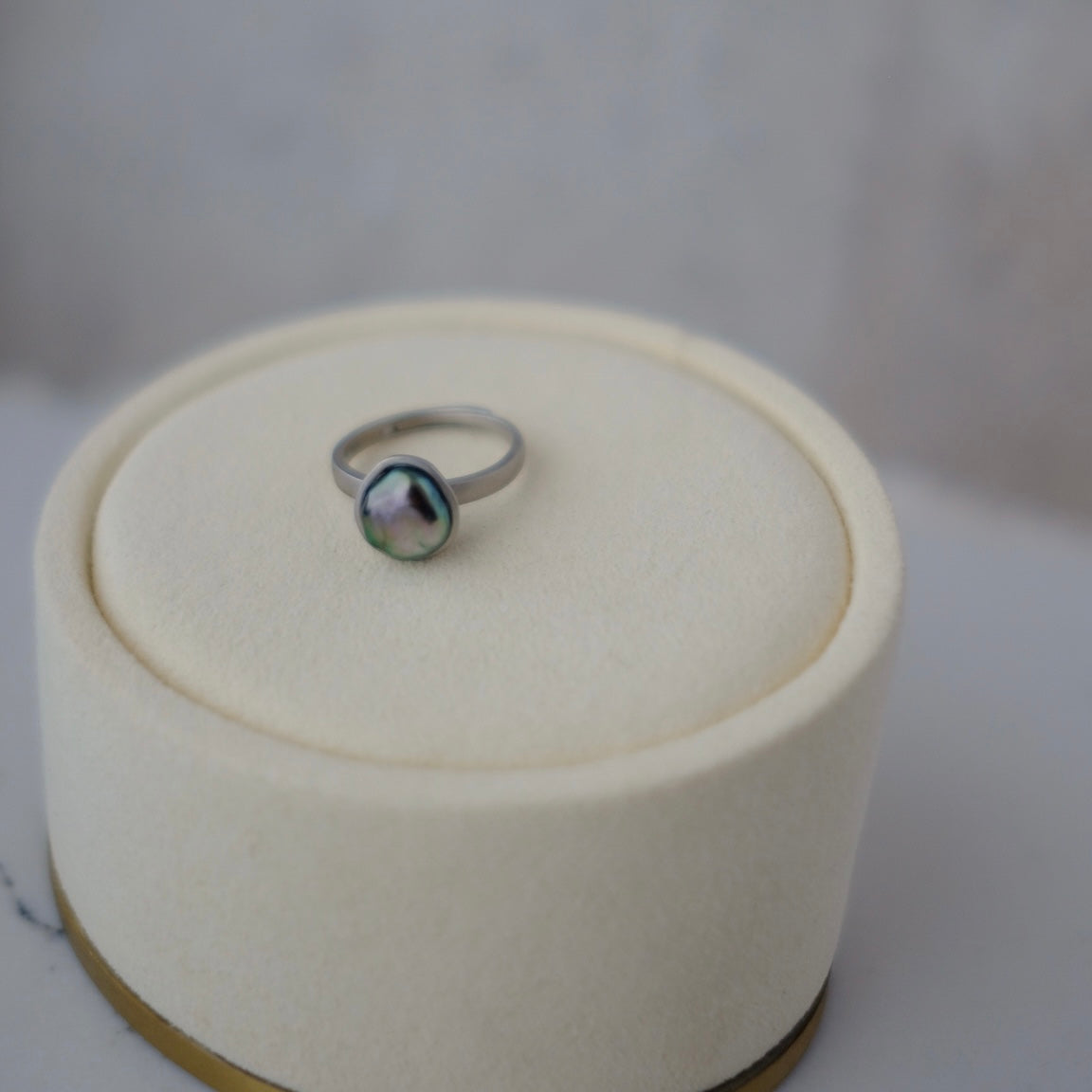 Tahitian Keshi, 8.4*9mm, S925, Pearls Ring