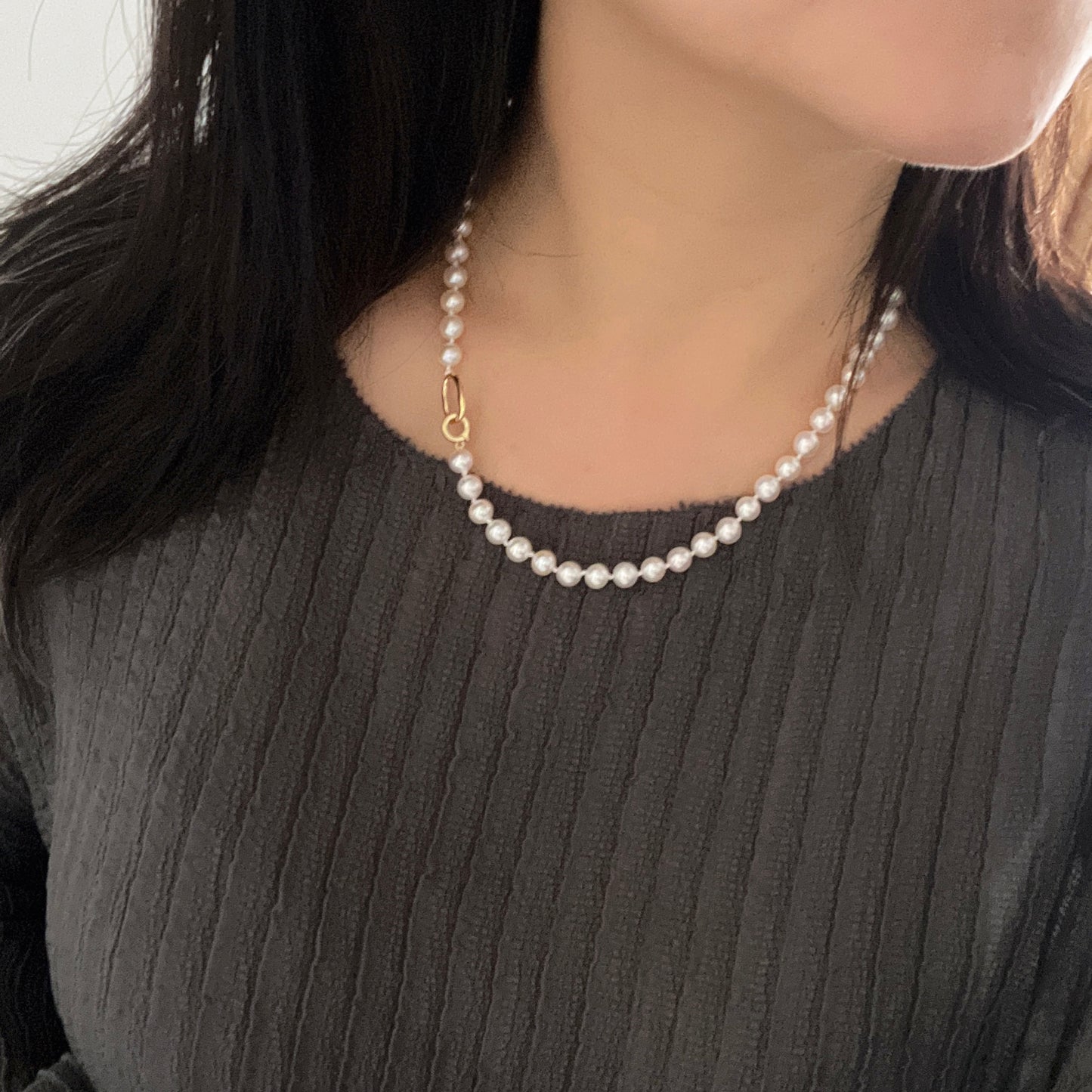 White Freshadama Freshwater Pearl Necklace,6.5-7mm 20 Inch