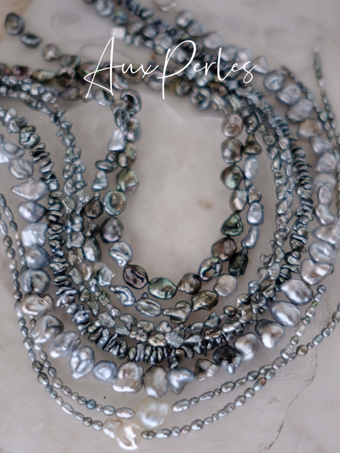 SC002 South Sea Necklaces, Keshi