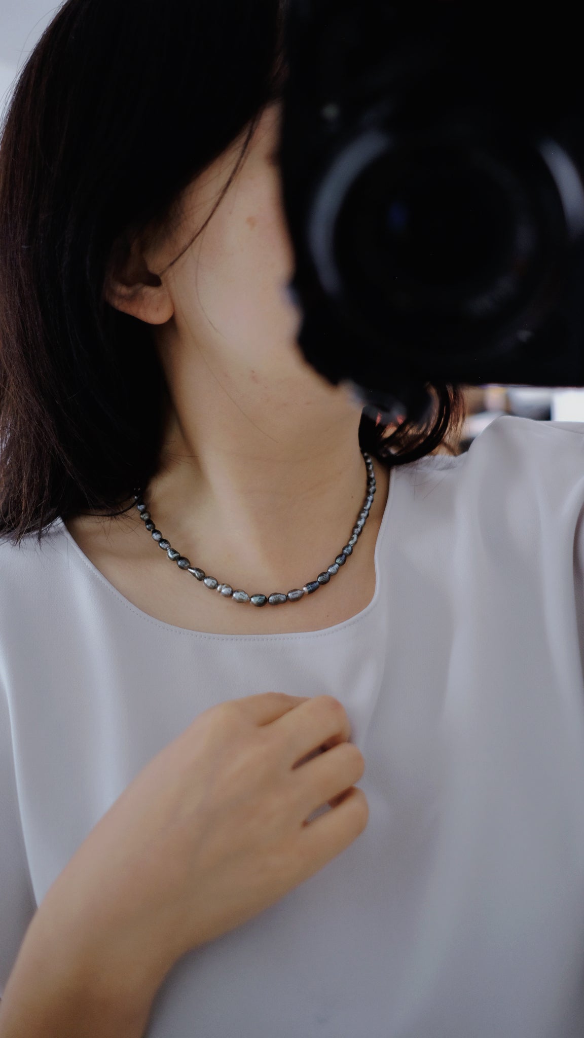 Tahitian Pearl Necklace, Keshi, 3.4-6.7mm