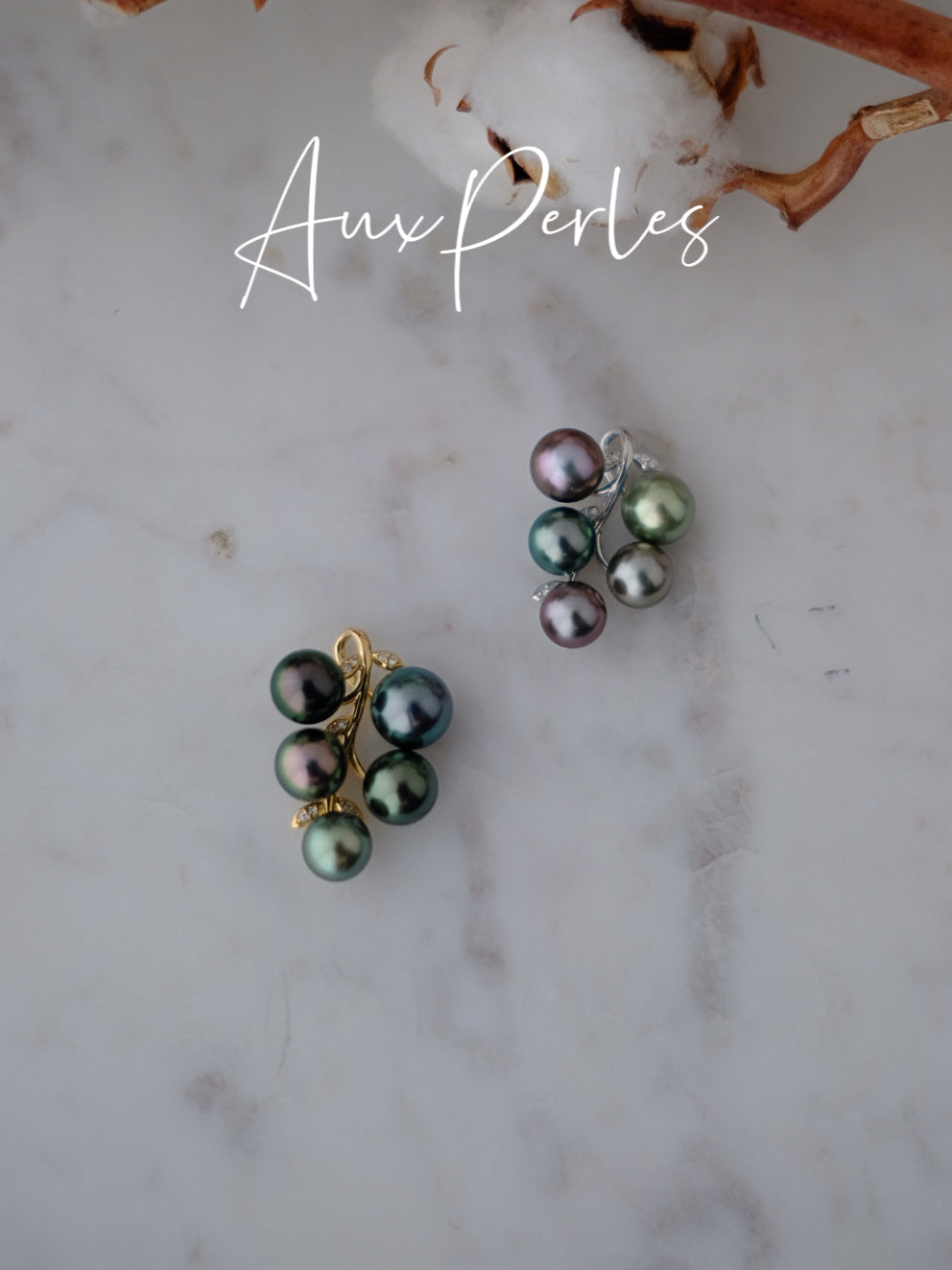 CP003 Grape Vine Multi-Pearl Pendant