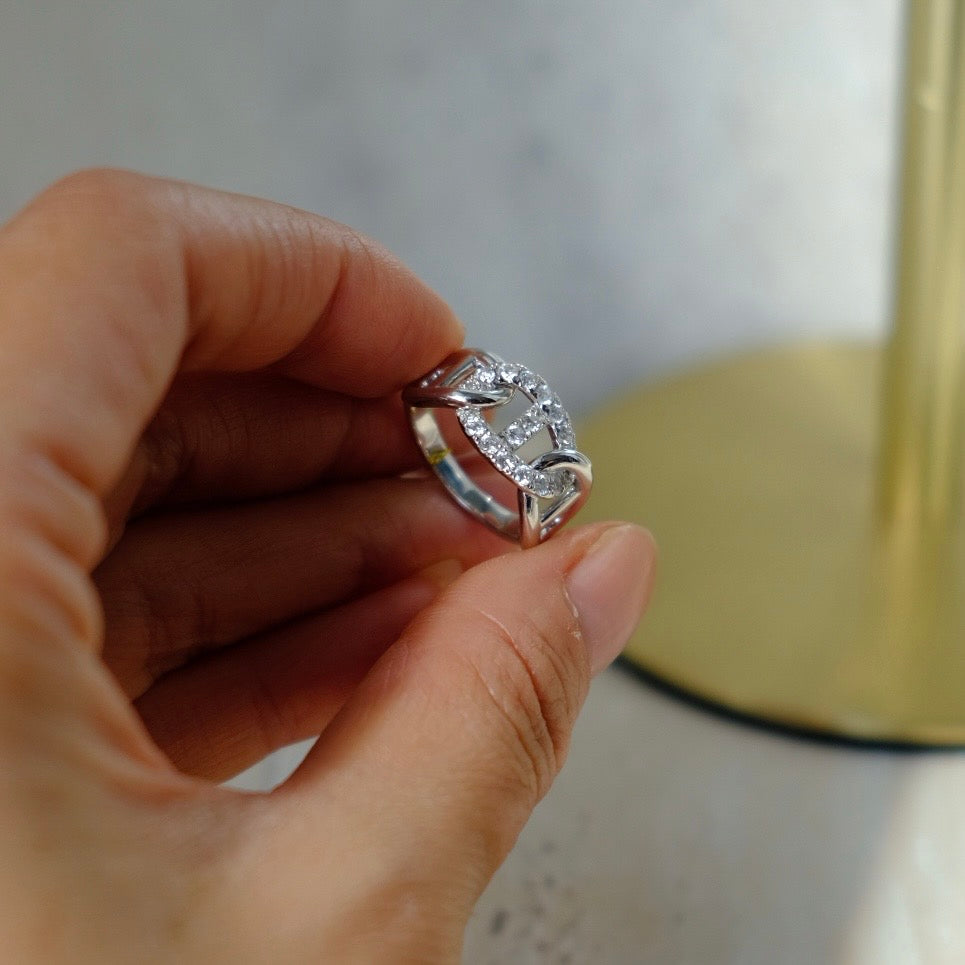 Italian Natural Diamond Ring, , Au750 5.33g, Diamond 0.5ct