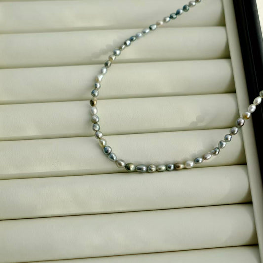 Tahitian Keshi Necklace, 3-4mm